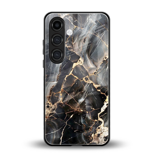 Midnight Veins back phone cover | glass case for samsung galaxy s24 plus