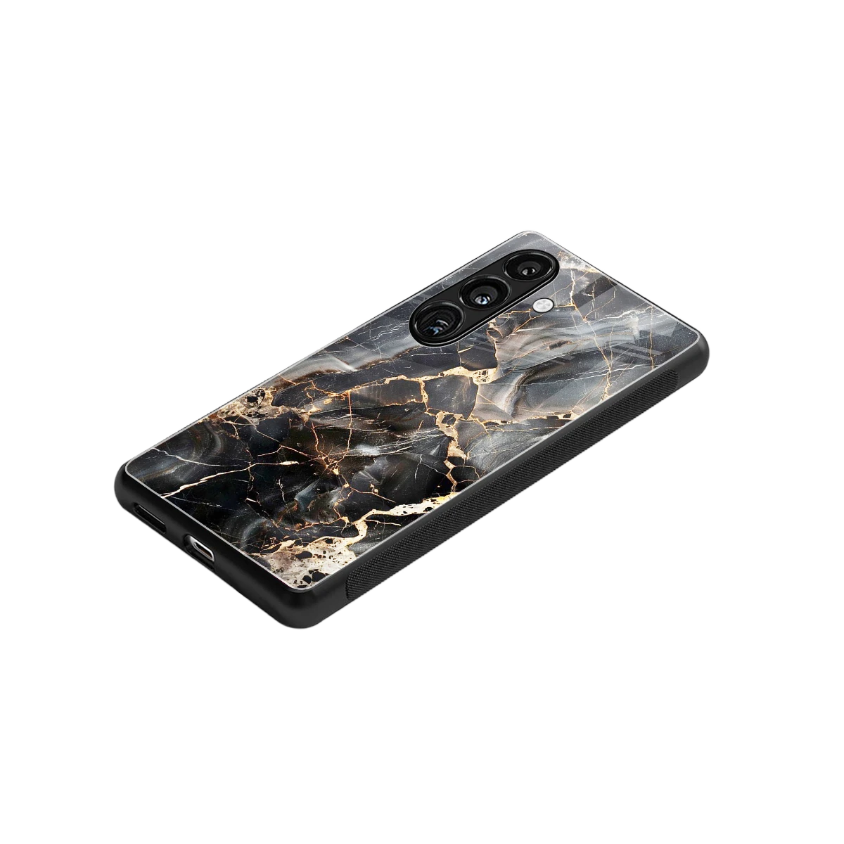 Midnight Veins stylish phone case for samsung galaxy s24 plus | glossy glass and slim fit