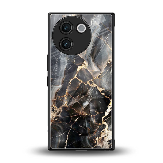 Midnight Veins back phone cover | glass case for vivo v30e