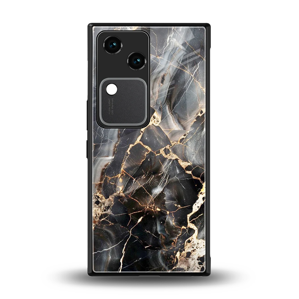 Midnight Veins back phone cover | glass case for vivo v30