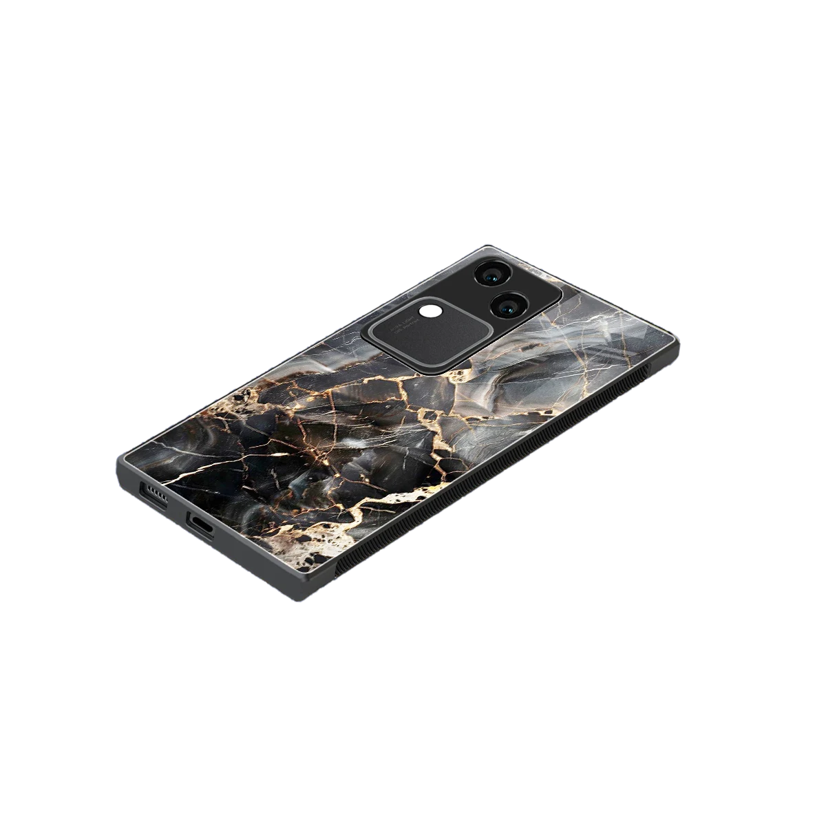Midnight Veins stylish phone case for vivo v30 | glossy glass and slim fit