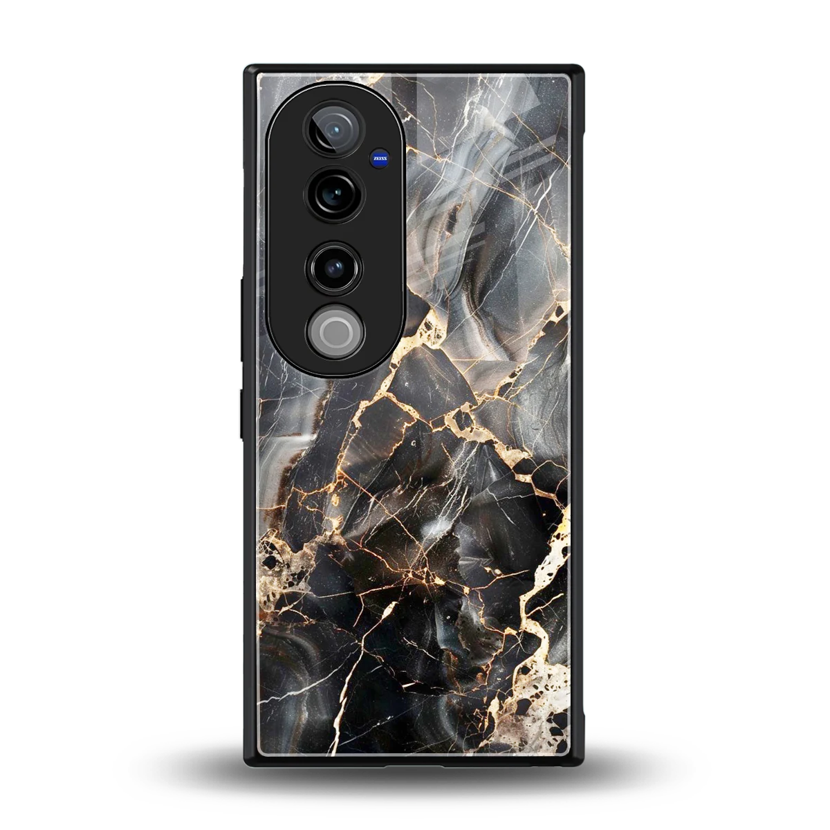 Midnight Veins back phone cover | glass case for vivo v40 pro