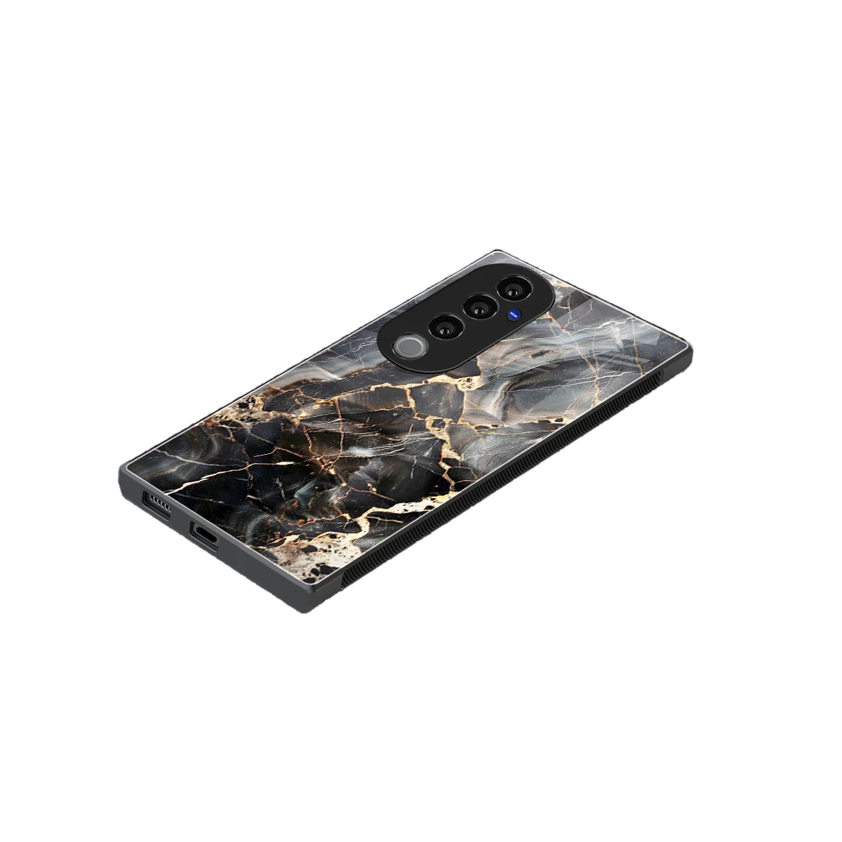 Midnight Veins stylish phone case for vivo v40 pro | glossy glass and slim fit