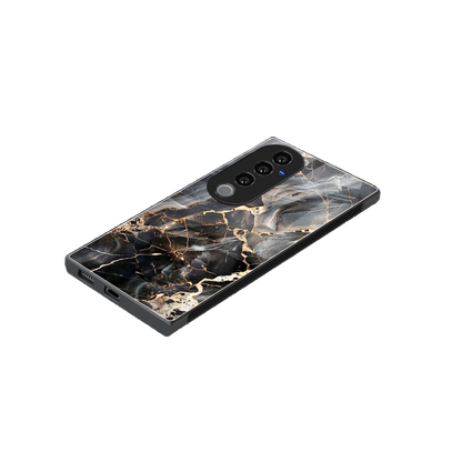 Midnight Veins stylish phone case for vivo v40 pro | glossy glass and slim fit