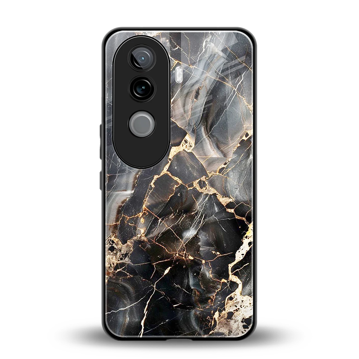Midnight Veins back phone cover | glass case for vivo v40e