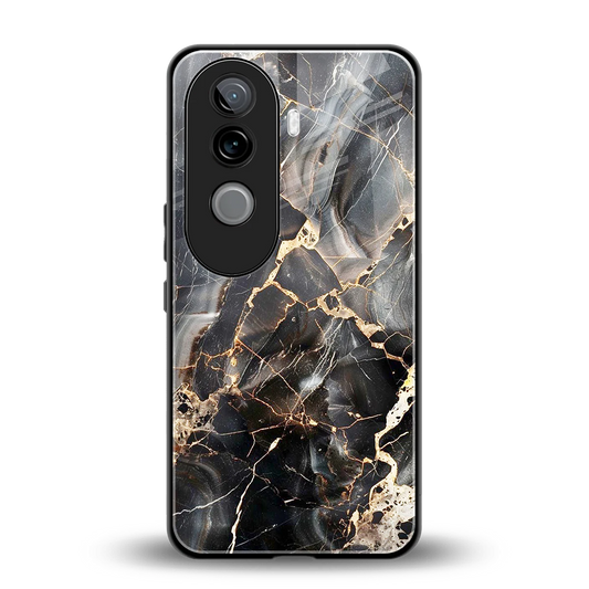 Midnight Veins back phone cover | glass case for vivo v40e