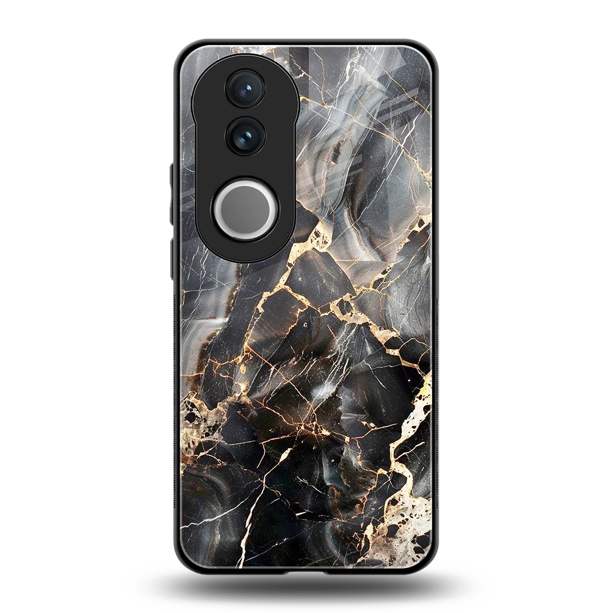 Midnight Veins back phone cover | glass case for vivo v50
