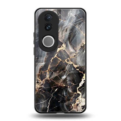 Midnight Veins back phone cover | glass case for vivo v50