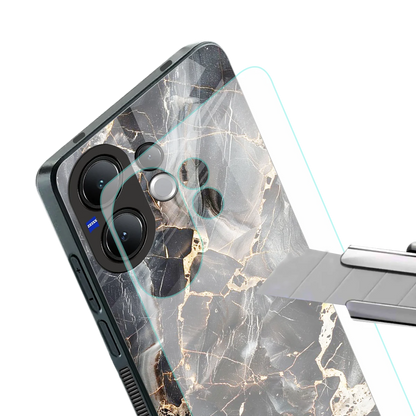 Midnight Veins stylish phone case for vivo v60 | glossy glass and slim fit