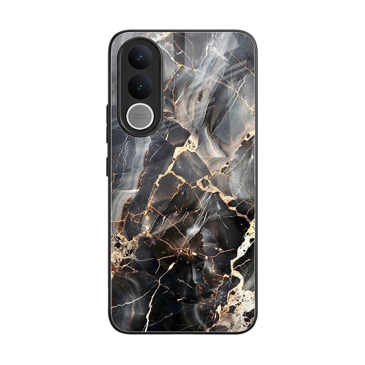 Midnight Veins back phone cover | glass case for vivo v70 fe