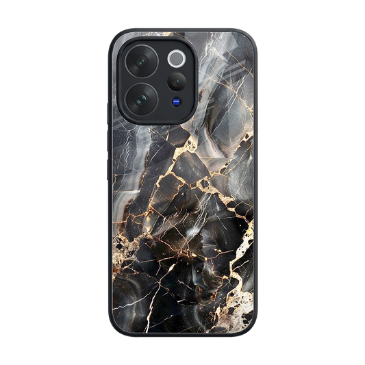 Midnight Veins back phone cover | glass case for vivo v70