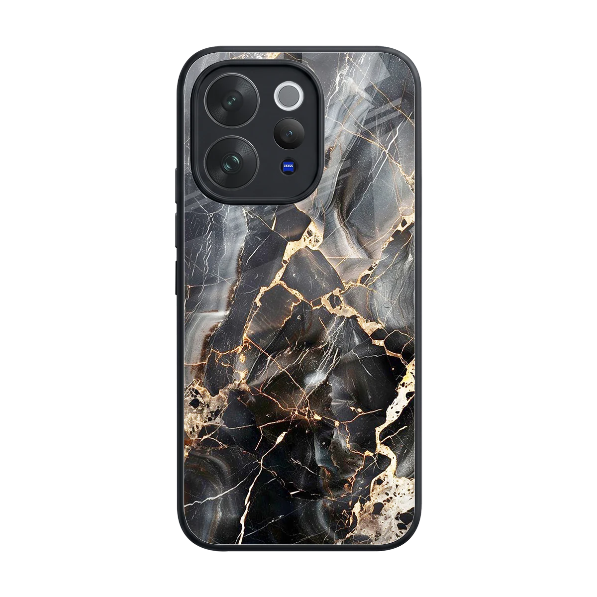 Midnight Veins back phone cover | glass case for vivo v70 elite