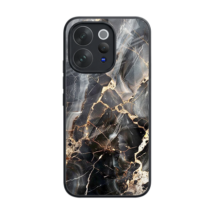 Midnight Veins back phone cover | glass case for vivo v70 elite