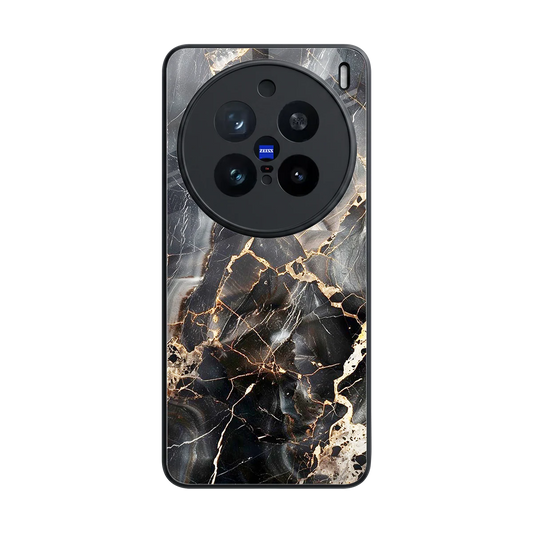 Midnight Veins back phone cover | glass case for vivo x200 pro