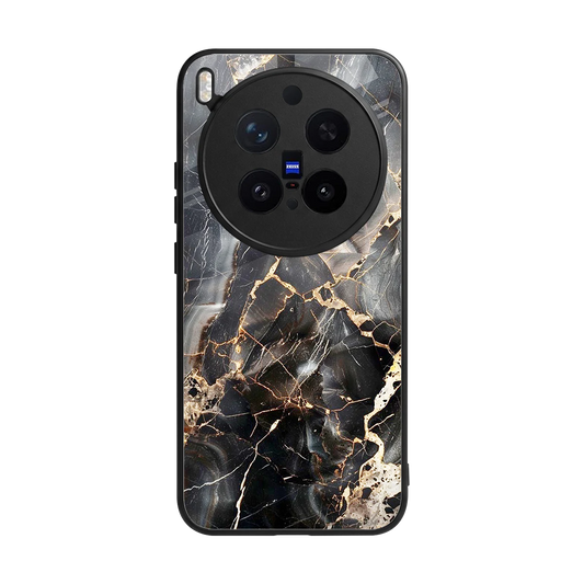 Midnight Veins back phone cover | glass case for vivo x300 pro