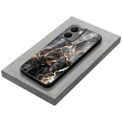 Midnight Veins stylish phone case for vivo y16 | glossy glass and slim fit