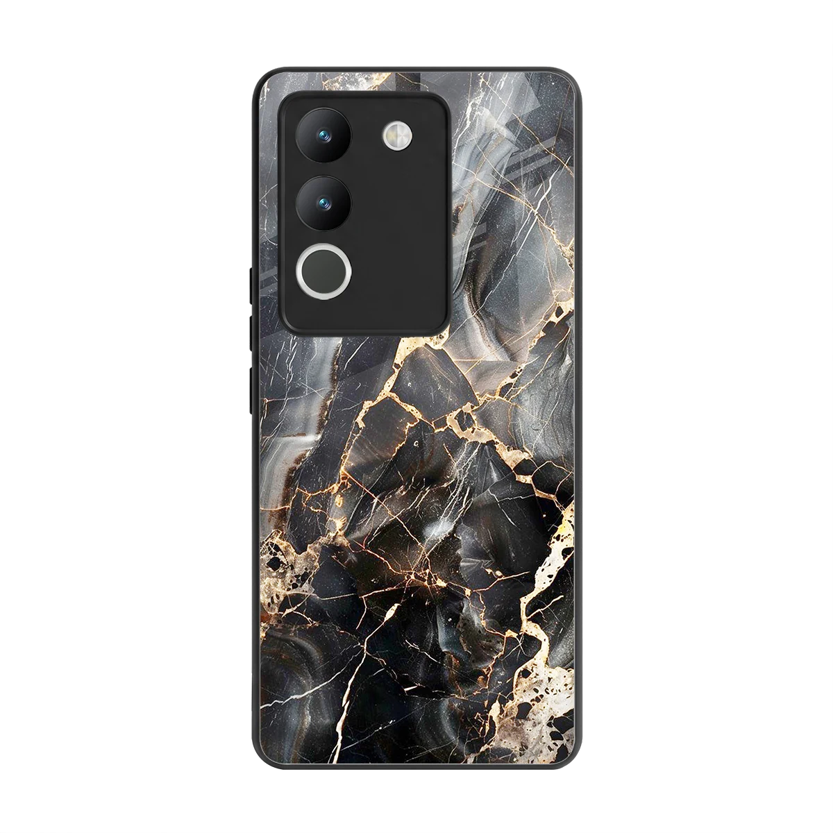 Midnight Veins back phone cover | glass case for vivo y200 5g