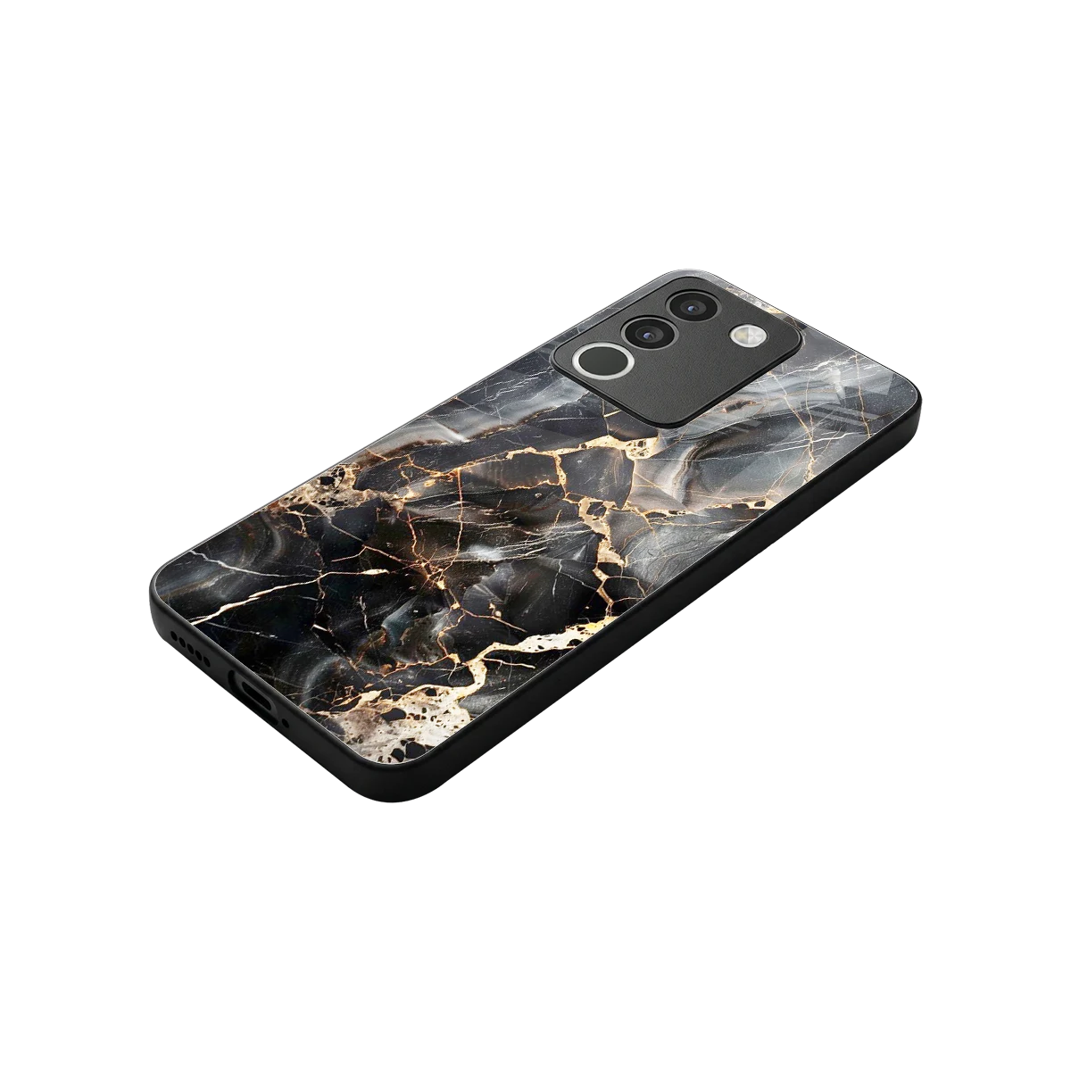 Midnight Veins stylish phone case for vivo y200 5g | glossy glass and slim fit