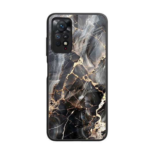 Midnight Veins back phone cover | glass case for redmi note 11 pro