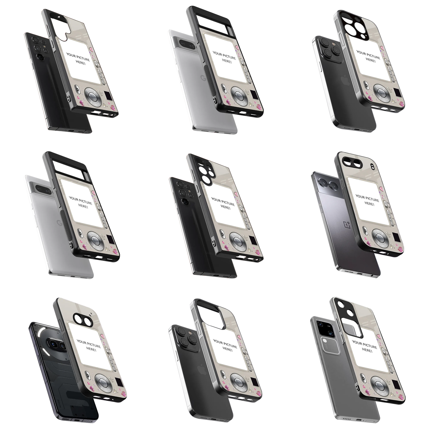 Polaroid Personalised Glass Phone Case