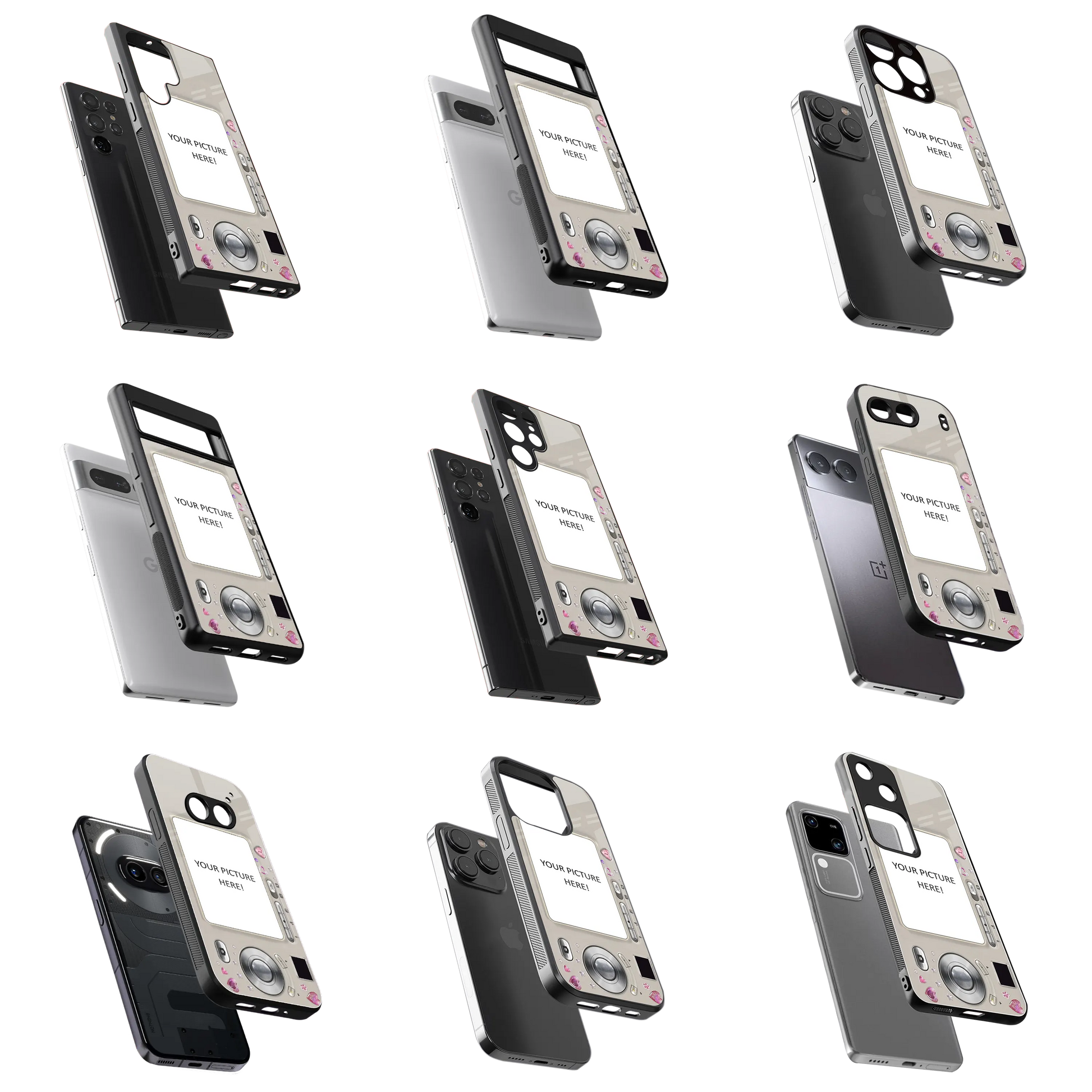 Polaroid Personalised Glass Phone Case