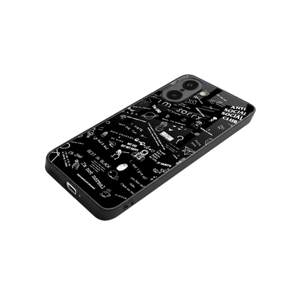 Minimalistic Black Aesthetic Collage stylish phone case for oneplus nord ce5 5g | glossy glass and slim fit