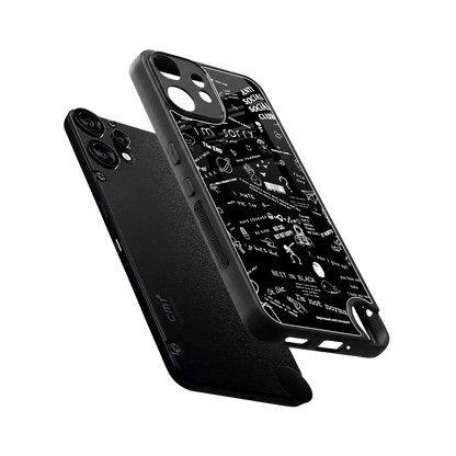 Minimalistic Black Aesthetic Collage sleek cmf nothing phone 2 pro cover with tempered glass back and TPU edges