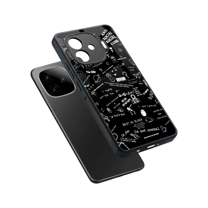 Minimalistic Black Aesthetic Collage sleek iqoo neo 10r 5g cover with tempered glass back and TPU edges