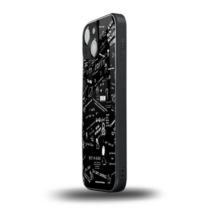Minimalistic Black Aesthetic Collage iphone 12 mini mobile cover | shockproof glass phone case