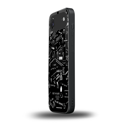 Minimalistic Black Aesthetic Collage iphone air mobile cover | shockproof glass phone case