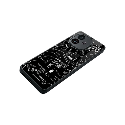 Minimalistic Black Aesthetic Collage stylish phone case for iqoo neo 10r 5g | glossy glass and slim fit