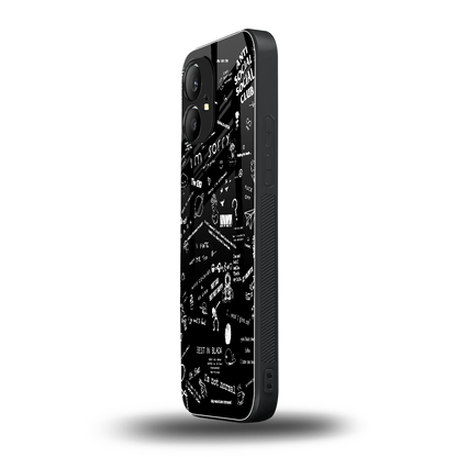 Minimalistic Black Aesthetic Collage nothing phone 1 mobile cover | shockproof glass phone case