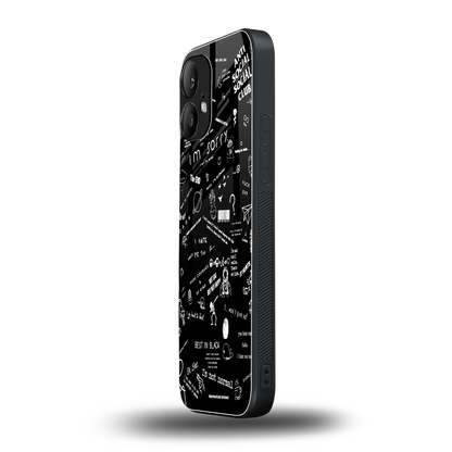 Minimalistic Black Aesthetic Collage nothing phone 2 mobile cover | shockproof glass phone case