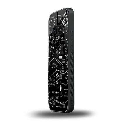 Minimalistic Black Aesthetic Collage nothing phone 2a plus mobile cover | shockproof glass phone case