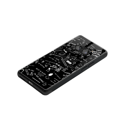 Minimalistic Black Aesthetic Collage stylish phone case for nothing phone 2a plus | glossy glass and slim fit