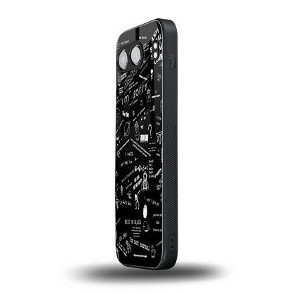 Minimalistic Black Aesthetic Collage oneplus nord 4 mobile cover | shockproof glass phone case