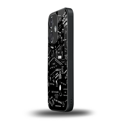 Minimalistic Black Aesthetic Collage oneplus nord ce 3 mobile cover | shockproof glass phone case