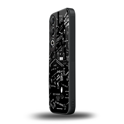 Minimalistic Black Aesthetic Collage oneplus nord ce 4 mobile cover | shockproof glass phone case