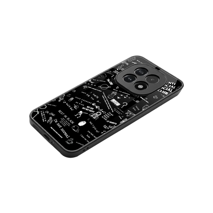 Minimalistic Black Aesthetic Collage stylish phone case for oppo f29 5g | glossy glass and slim fit