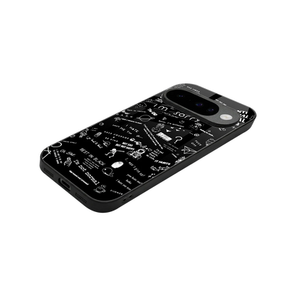 Minimalistic Black Aesthetic Collage stylish phone case for google pixel 10 | glossy glass and slim fit