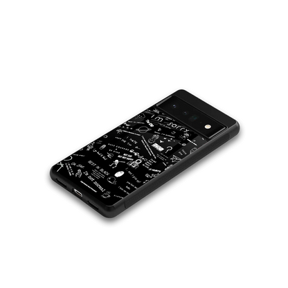 Minimalistic Black Aesthetic Collage google pixel 6 pro mobile cover | shockproof glass phone case