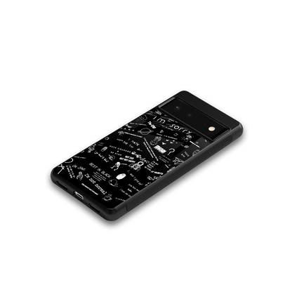 Minimalistic Black Aesthetic Collage google pixel 6 mobile cover | shockproof glass phone case