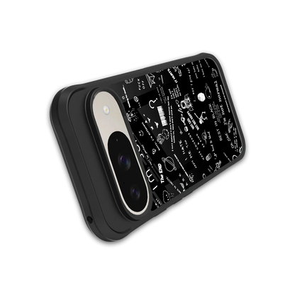Minimalistic Black Aesthetic Collage stylish phone case for google pixel 9 | glossy glass and slim fit