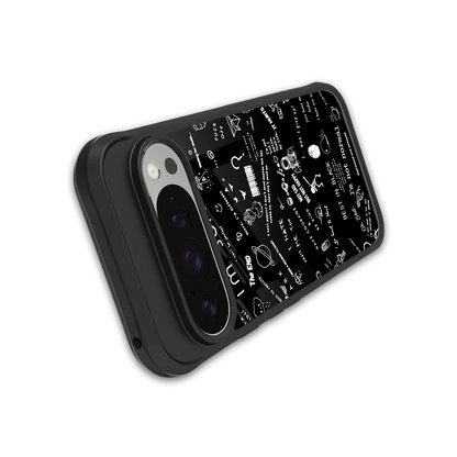 Minimalistic Black Aesthetic Collage stylish phone case for google pixel 9 pro xl | glossy glass and slim fit
