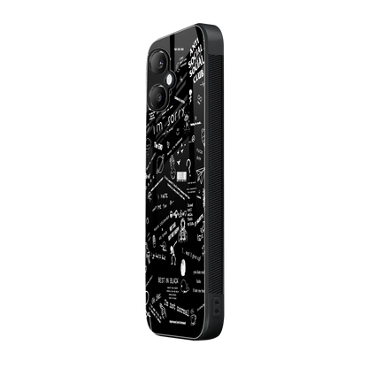 Minimalistic Black Aesthetic Collage samsung galaxy a06 5g mobile cover | shockproof glass phone case