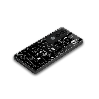 Minimalistic Black Aesthetic Collage stylish phone case for vivo v40e | glossy glass and slim fit