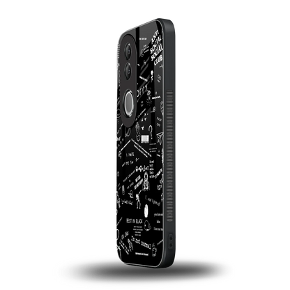 Minimalistic Black Aesthetic Collage vivo v50 mobile cover | shockproof glass phone case