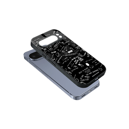 Minimalistic Black Aesthetic Collage sleek google pixel 10 pro cover with tempered glass back and TPU edges