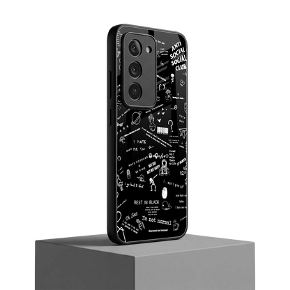 Minimalistic Black Aesthetic Collage redmi 15 5g mobile cover | shockproof glass phone case