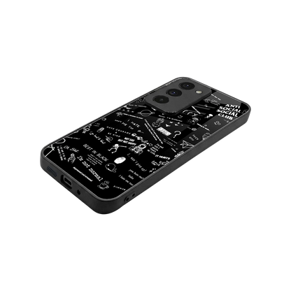 Minimalistic Black Aesthetic Collage stylish phone case for redmi 15 5g | glossy glass and slim fit